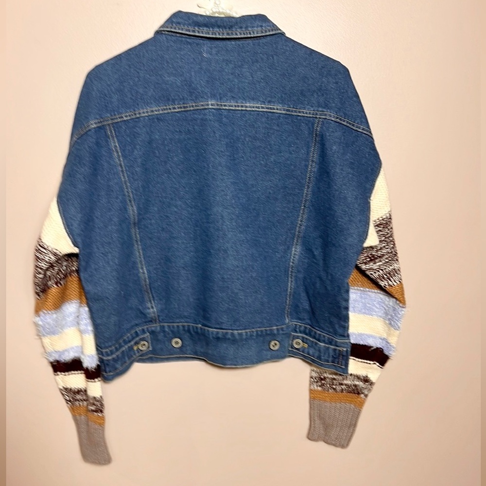 Umgee DenimSweater Sleeve Jacket - Picture 4 of 9
